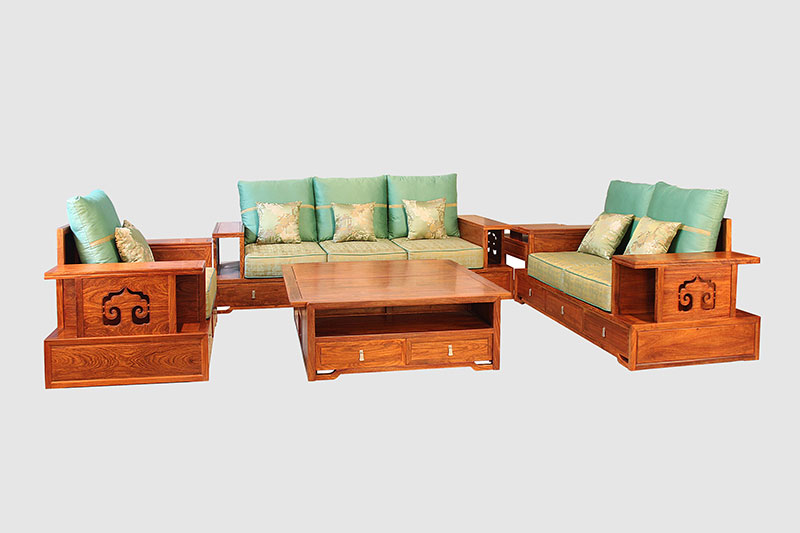 大安镇中式实木沙发简直太美了